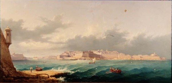 Valletta och Grand Harbour från Ricasoli Point av G. Gianni