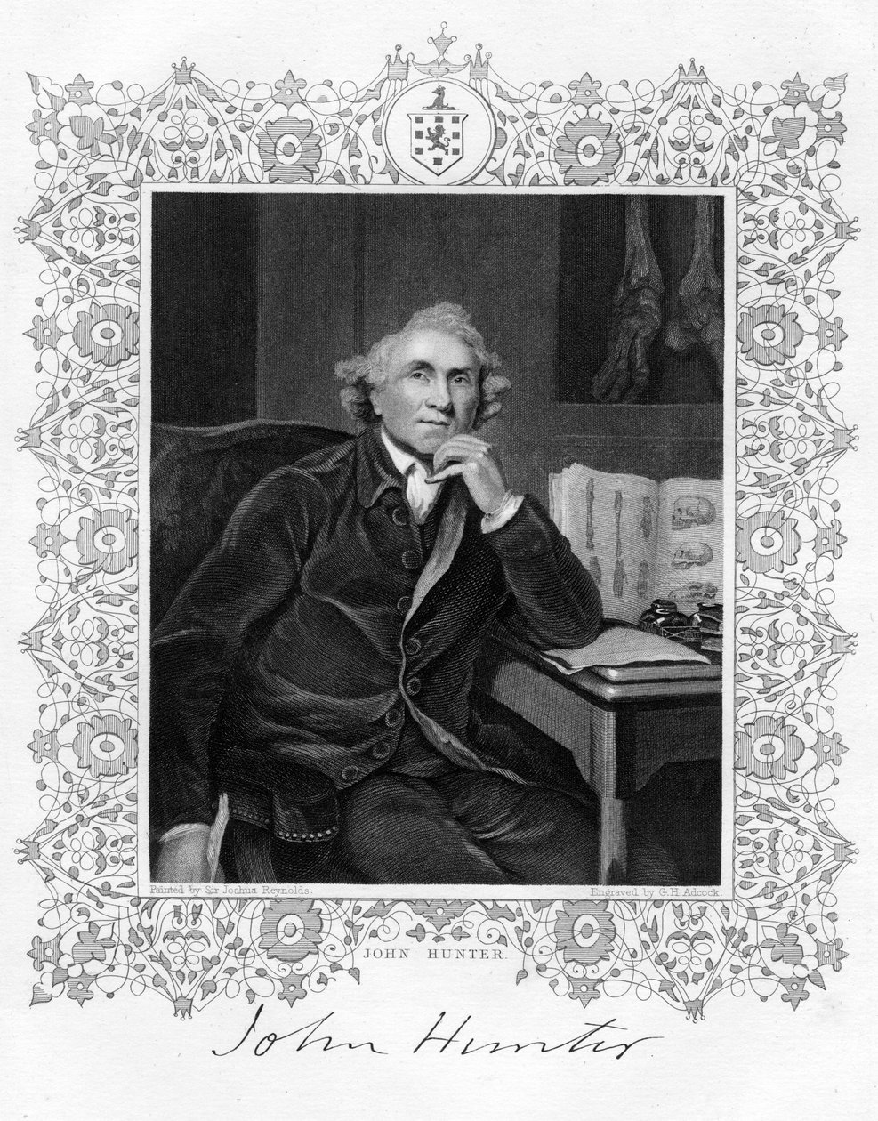 John Hunter 1728-1793, skotsk kirurg, 1800-talet. av G. H. Adcock