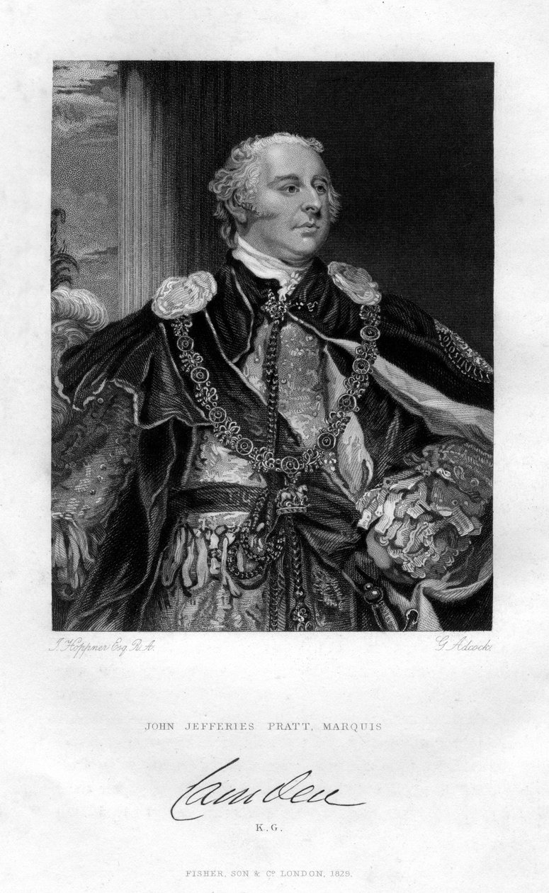 John Jeffreys Pratt, 1:a markisen av Camden, 1829. av G. H. Adcock