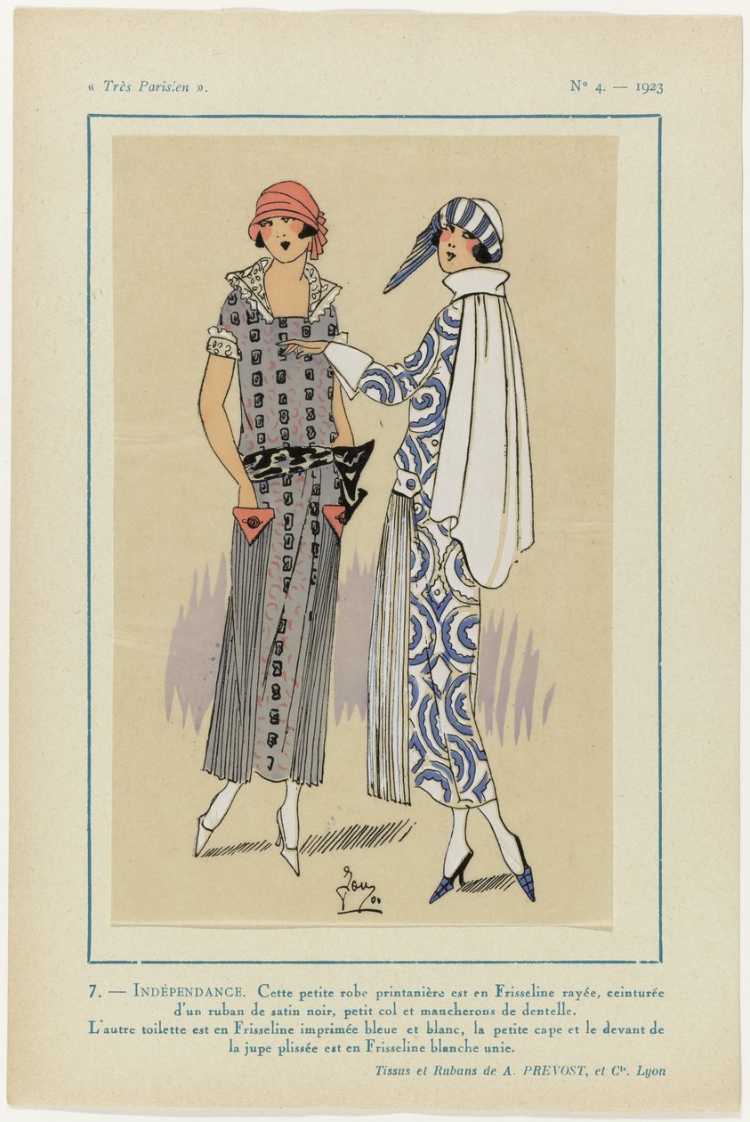 Mycket parisisk, 1923, nr 4: 7- SJÄLVSTÄNDIGHET. Den här lilla klänningen... av G P. Joumard
