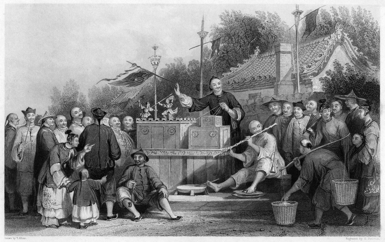 Sällsynt utställning på Lin-sin-choo, Kina, c1843. av G. Paterson