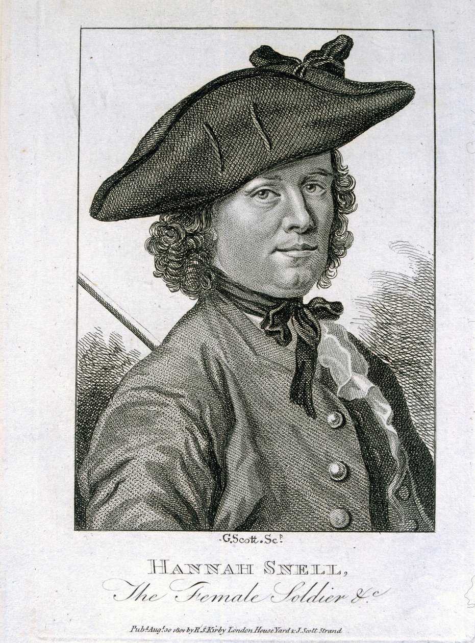 Hannah Snell, the Female Soldier, utgiven av R.S. Kirby, 1804 av G. Scott