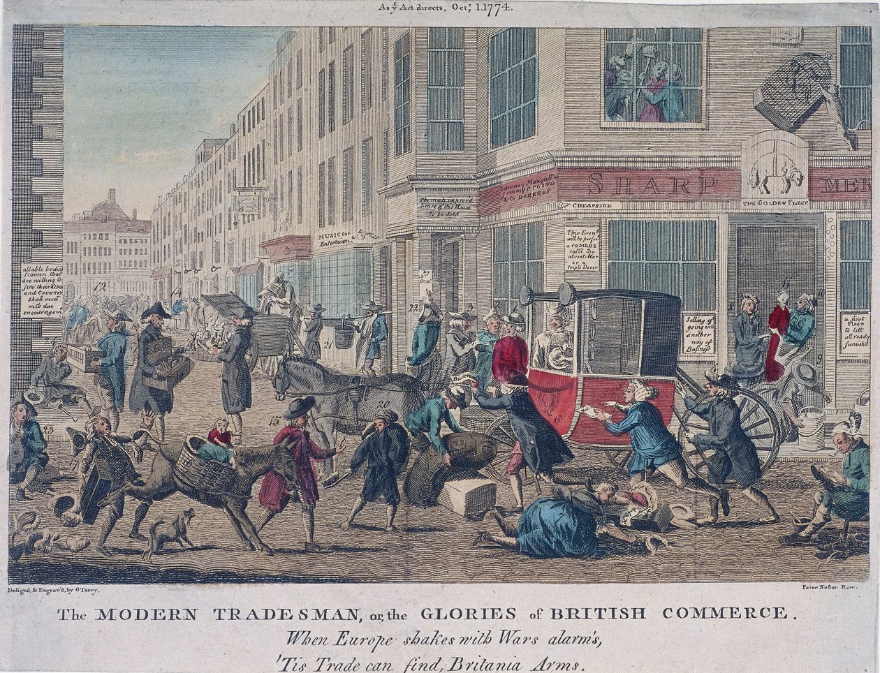 "Den moderna handelsmannen, eller den brittiska handelns härligheter", 1774 av G Terry