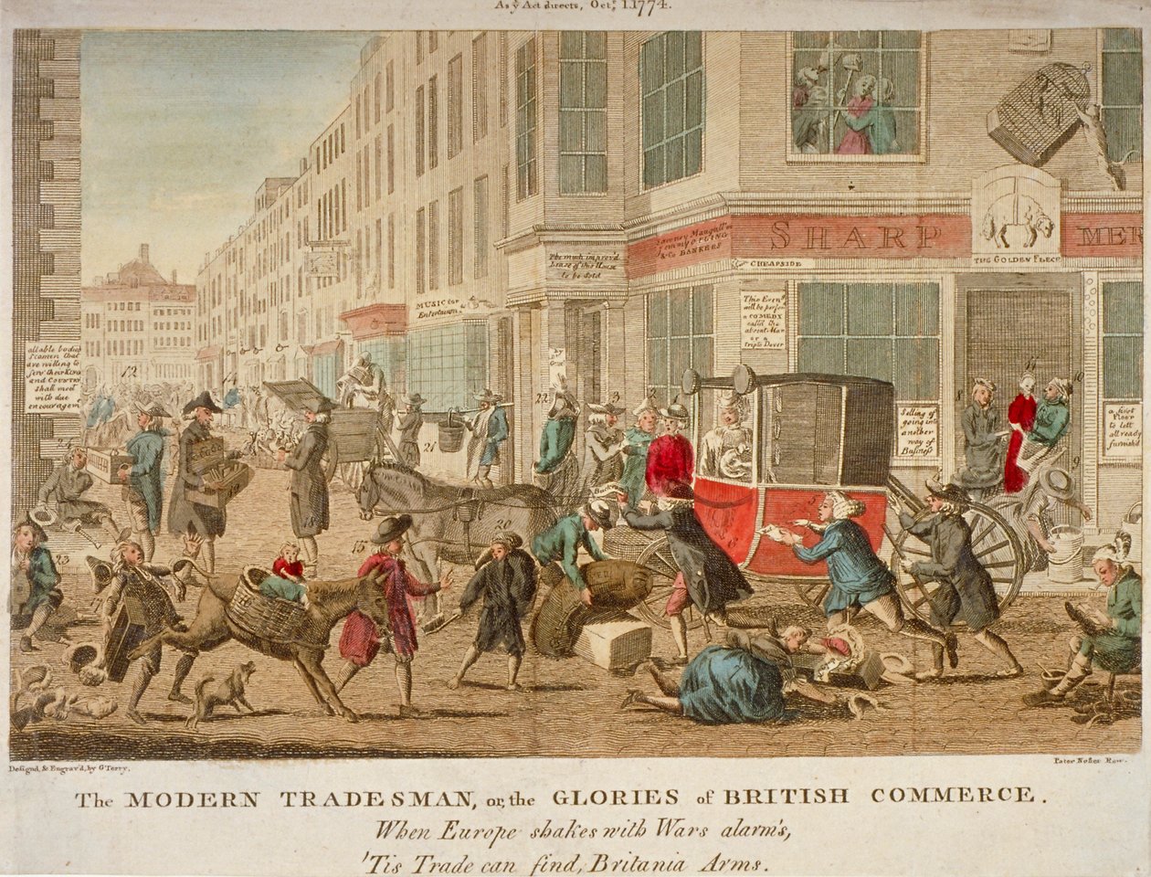 "Den moderna handelsmannen eller brittisk handels härligheter", 1774 av G Terry