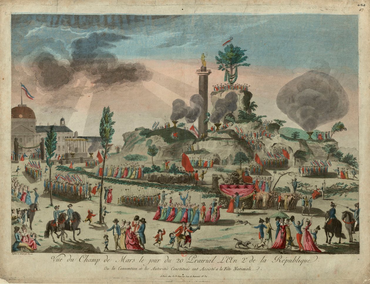 Den Högsta Varelsens högtid på Marsfältet, 8 juni 1794, 1794. av G. Texier
