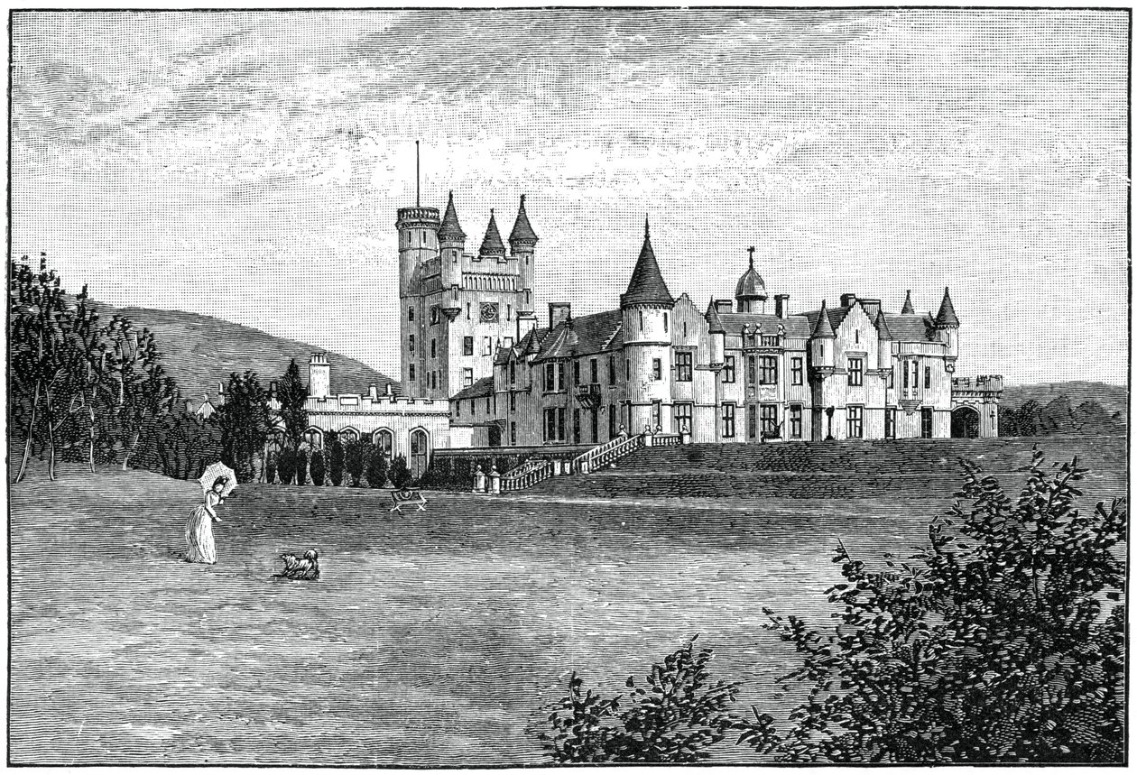 Balmoral Castle från nordväst, Aberdeenshire, Skottland, 1900. av G. W. Wilson and Company