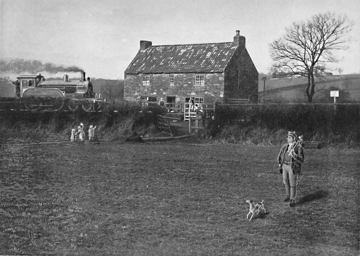 George Stephensons födelseplats, Wylam, c1896 av G. W. Wilson and Company