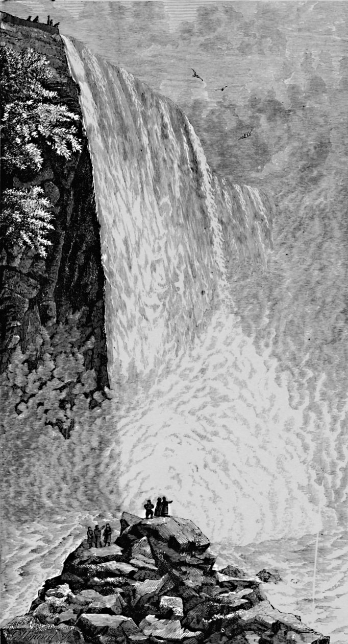 On the Rocks below American Falls, 1883 av G. Wyand