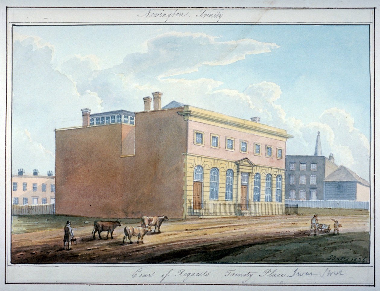 Court of Requests, Trinity Place, Southwark, London, 1826 av G Yates