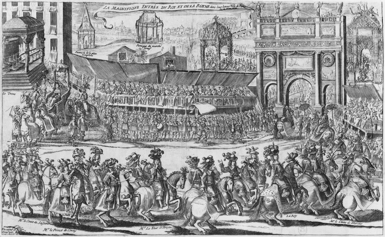 Ludvig XIV och Marie-Therese av Österrikes inresa i Paris den 26 augusti 1660 av Gabriel Ladame