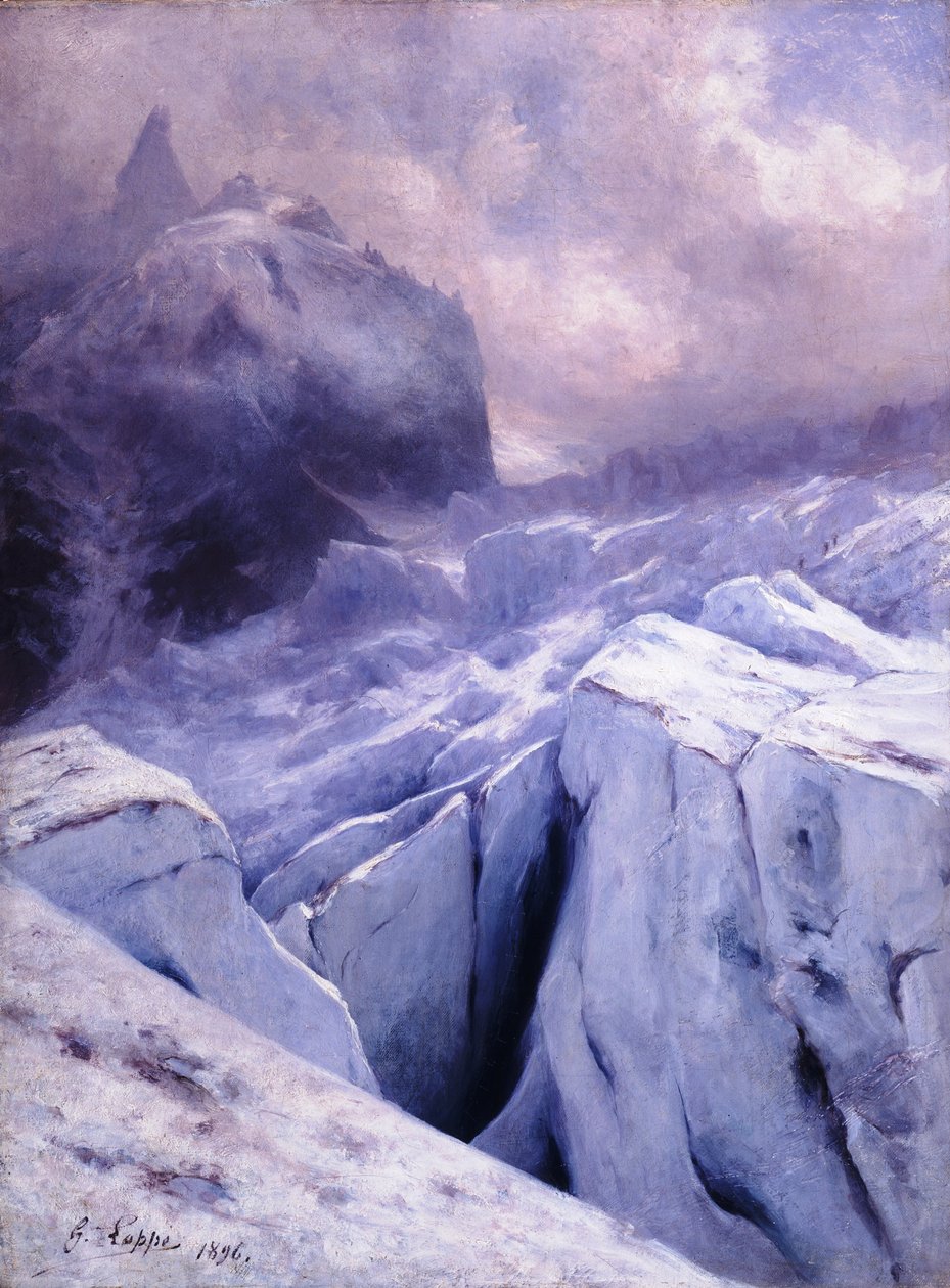 Sprickor vid Glacier des Géants av Gabriel Loppe