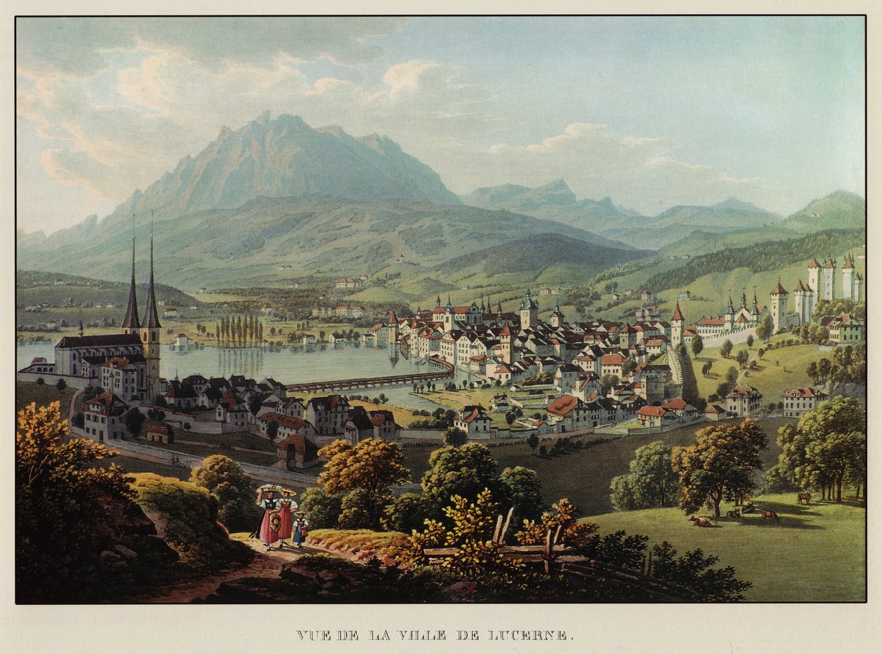 Ansicht der Stadt zu Luzern av Gabriel Ludwig Lori