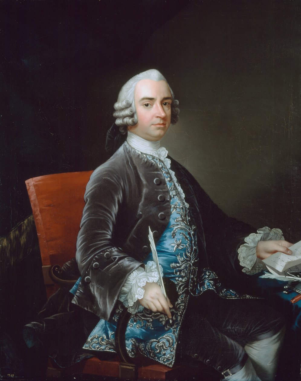 John Larpent (1710-97) Chief Clerk of the Northern Department, 1749 av Gabriel Mathias