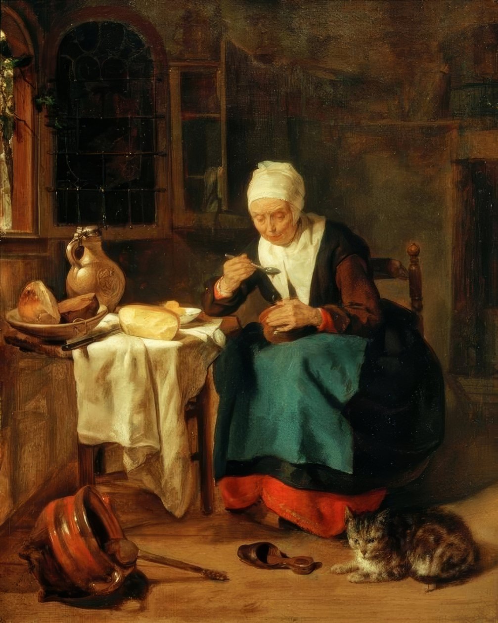 Kvinna som äter gröt av Gabriel Metsu