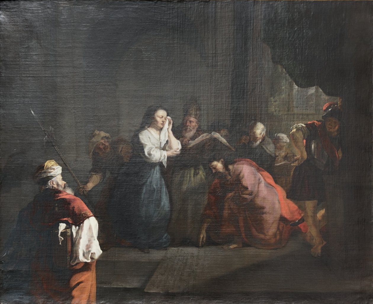 Kristus tar försvar av den otrogen kvinna av Gabriel Metsu