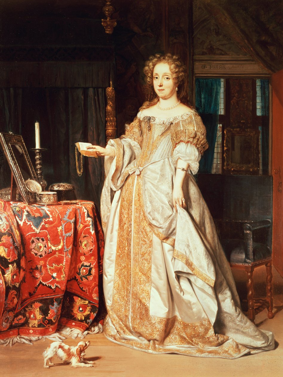 Porträtt av en kvinna av Gabriel Metsu