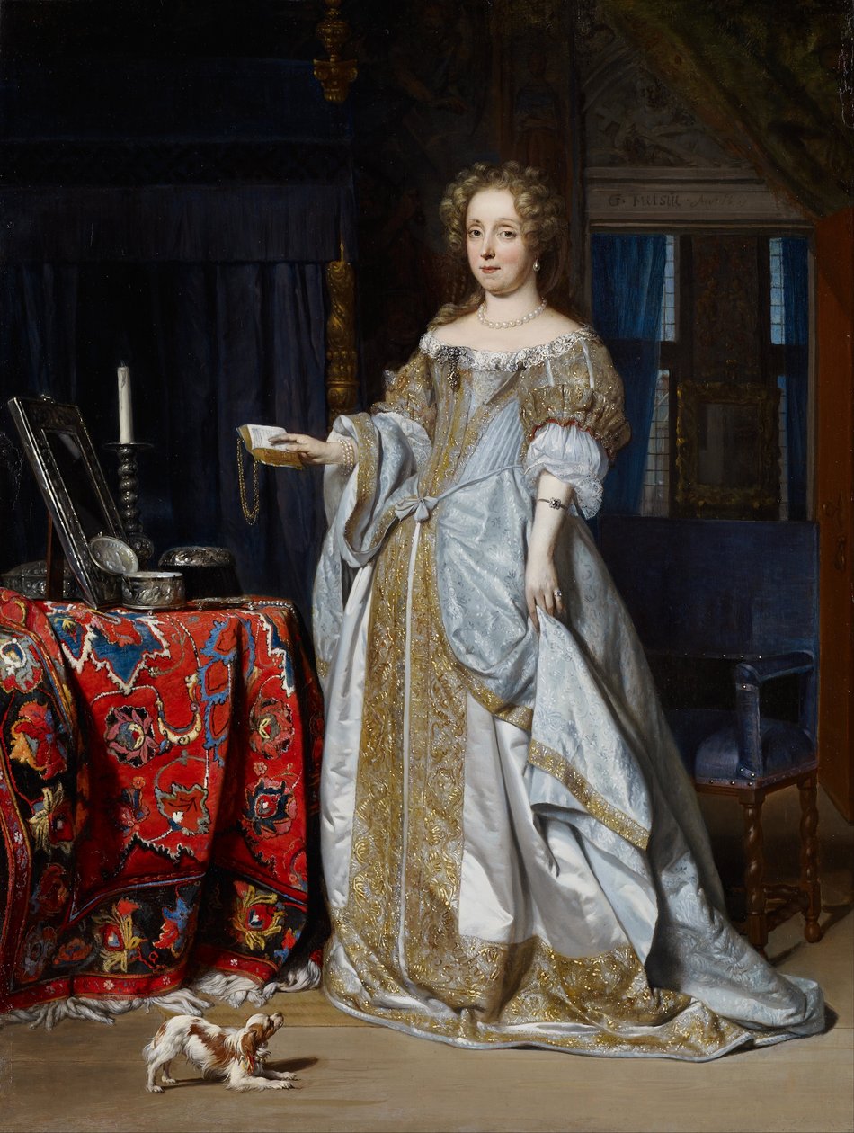 Porträtt av en dam av Gabriel Metsu
