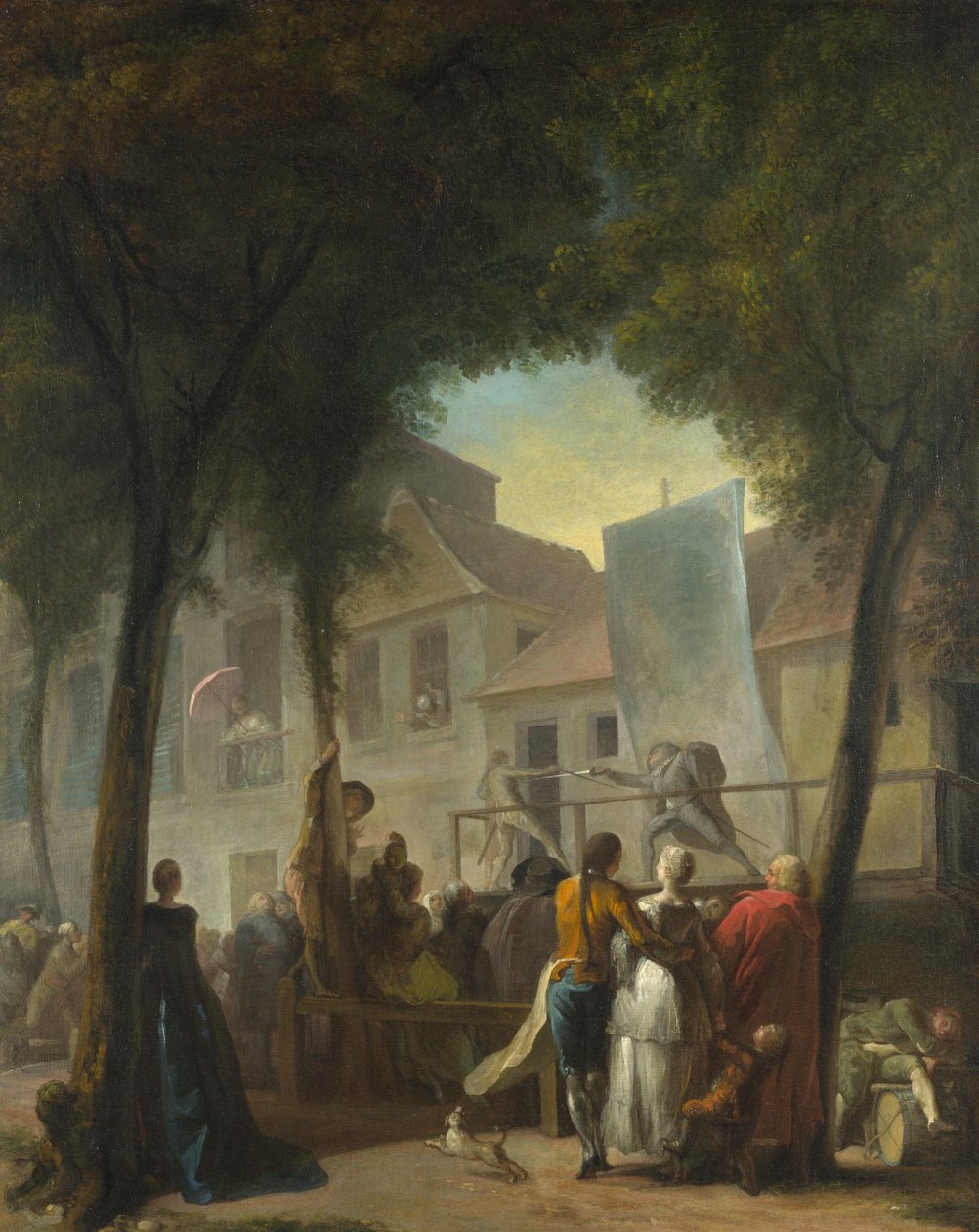 Gatuuppvisning i Paris 1760 av Gabriel de Saint Aubin