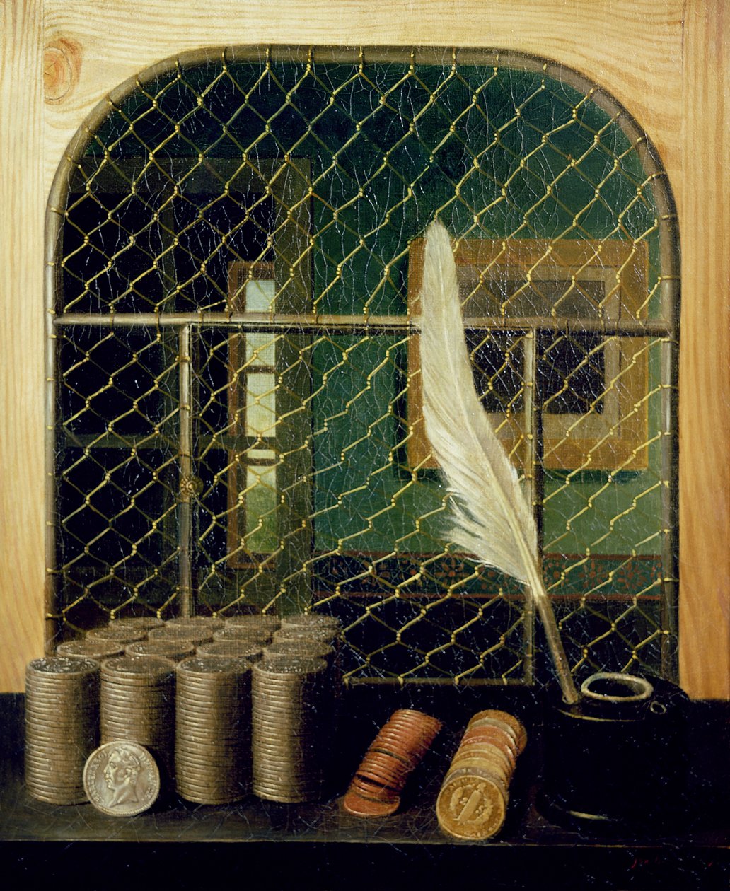 Kassadisk med mynt, 1829 av Gabriel Germain Joncherie