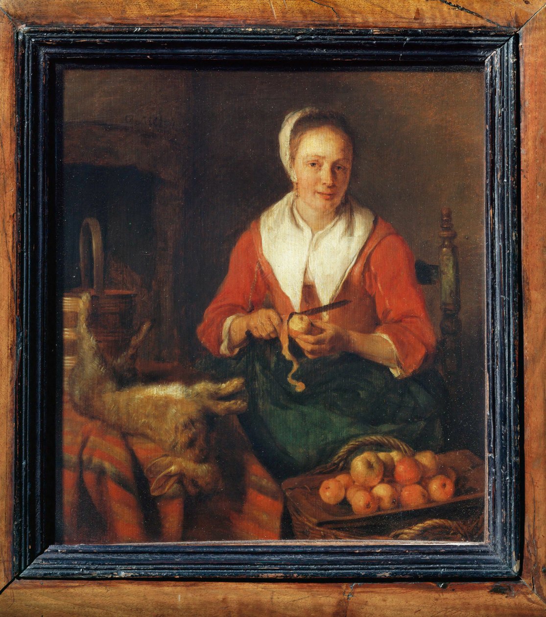 La peleuse de pommes - Äppelskalaren... av Gabriel (attr. to) Metsu
