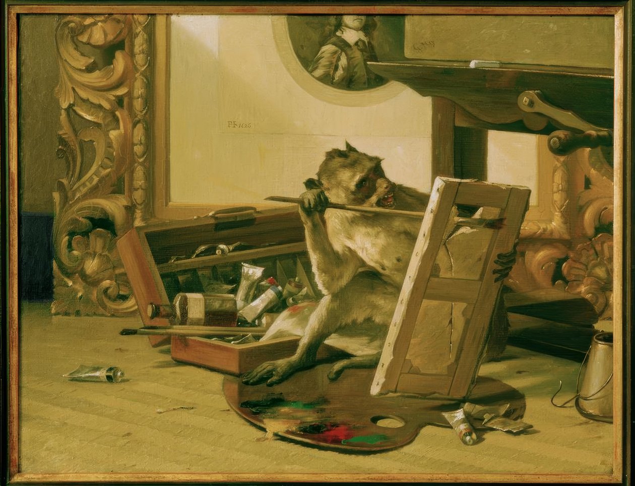 Kritiker, målning av Gabriel von Max av Gabriel Cornelius Ritter von Max