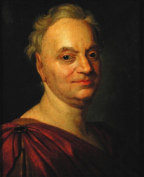 Prosper Jolyot de Crebillon (1674-1762) efter Francois Boucher av Gabriel Francois Doyen