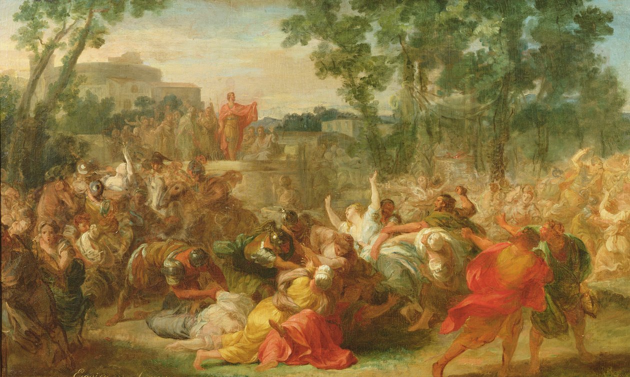 Studie för våldtäkt av sabinerna av Gabriel Francois Doyen