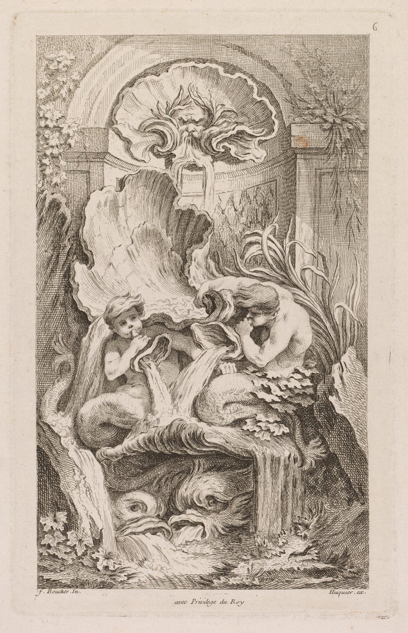 Fontänernas bok: nr 6, ca. 1736. av Gabriel Huquier