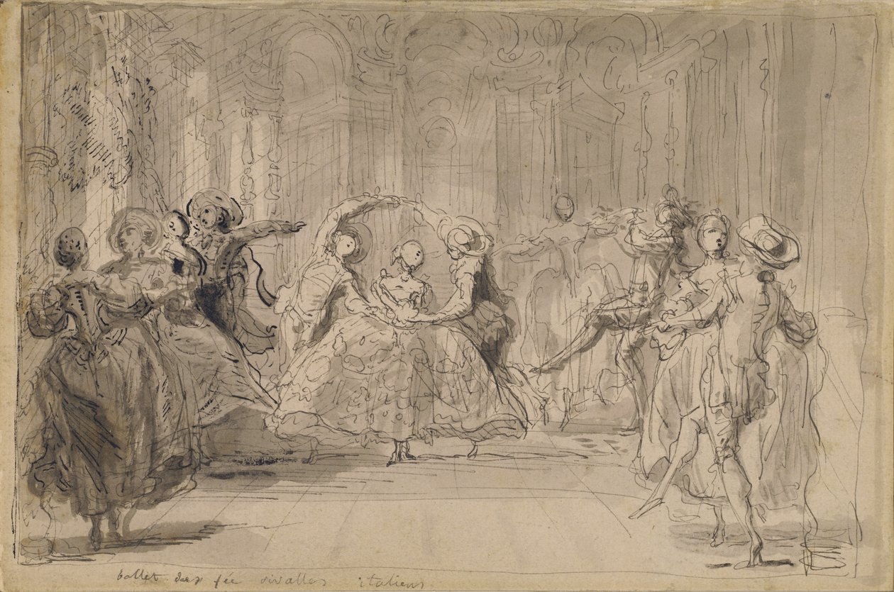 Balett från "The Rival Fairies" av Gabriel Jacques de Saint Aubin