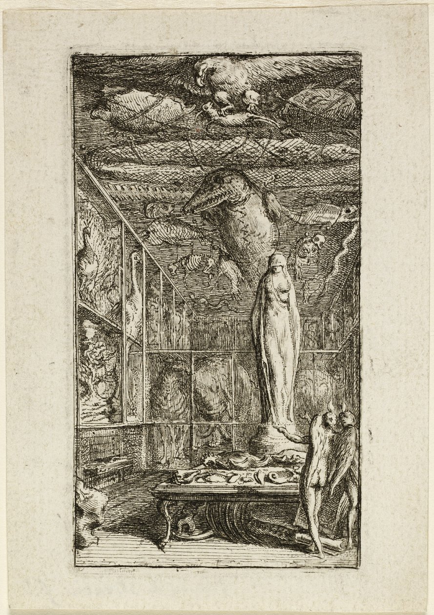 Frontispice för Almanach Historico-Physique av Gabriel Jacques de Saint Aubin