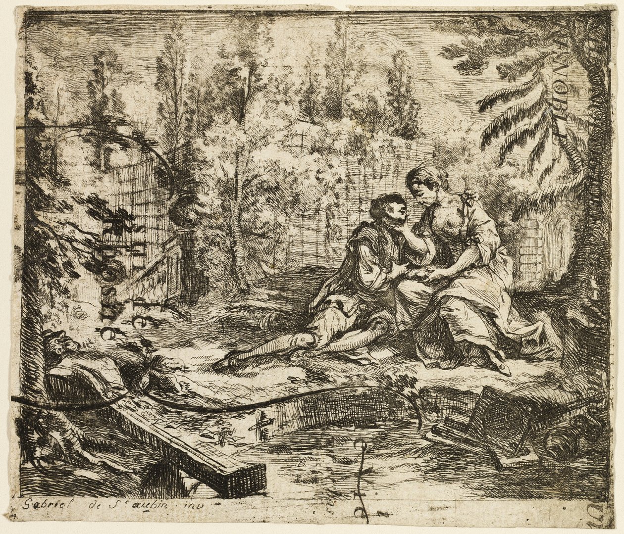 Galant konversation av Gabriel Jacques de Saint Aubin