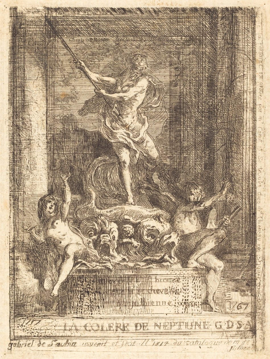 Till Neptunus ilska av Gabriel Jacques de Saint Aubin