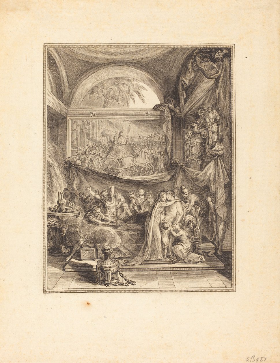 Germanicus död av Gabriel Jacques de Saint Aubin