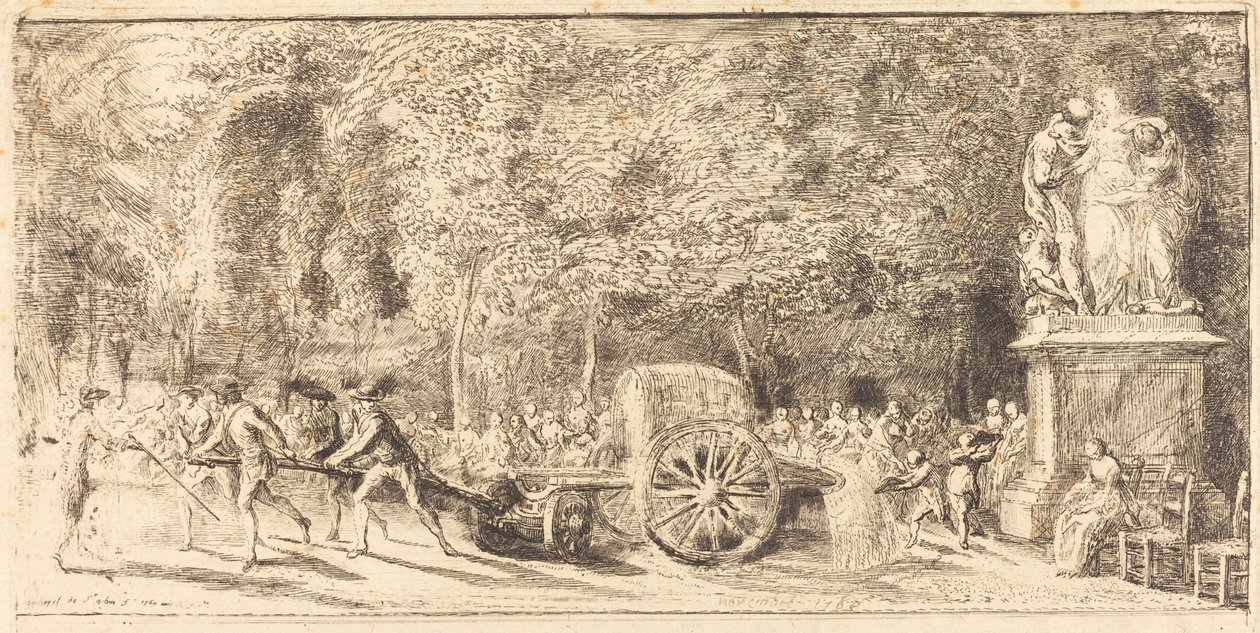 Bevattningstunnan [övre halvan] av Gabriel Jacques de Saint Aubin
