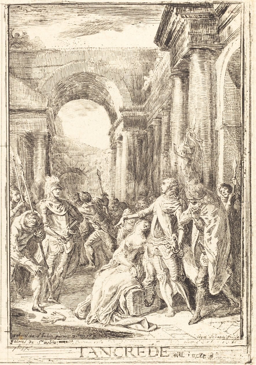 Utmaningen [höger] av Gabriel Jacques de Saint Aubin
