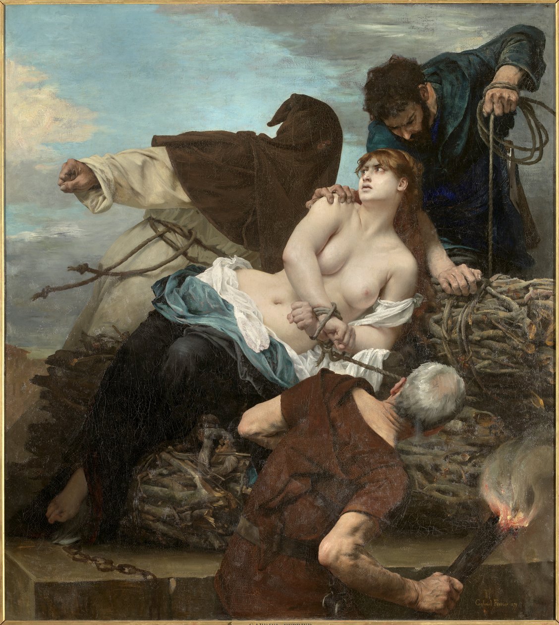 Scen för inkvisitionen i Spanien av Gabriel Joseph Marie Augustin Ferrier