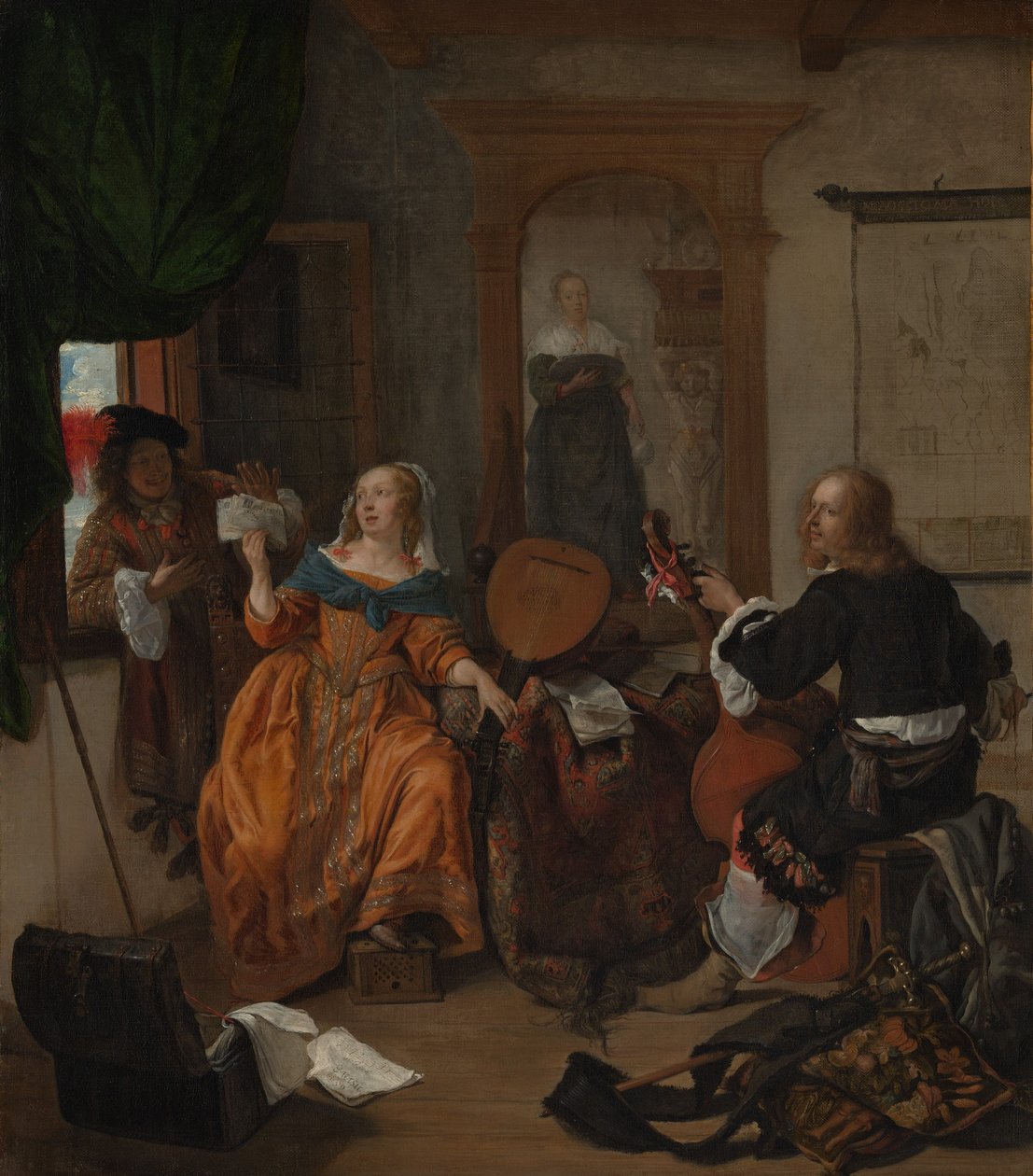 En musikalisk fest, 1659. av Gabriel Metsu