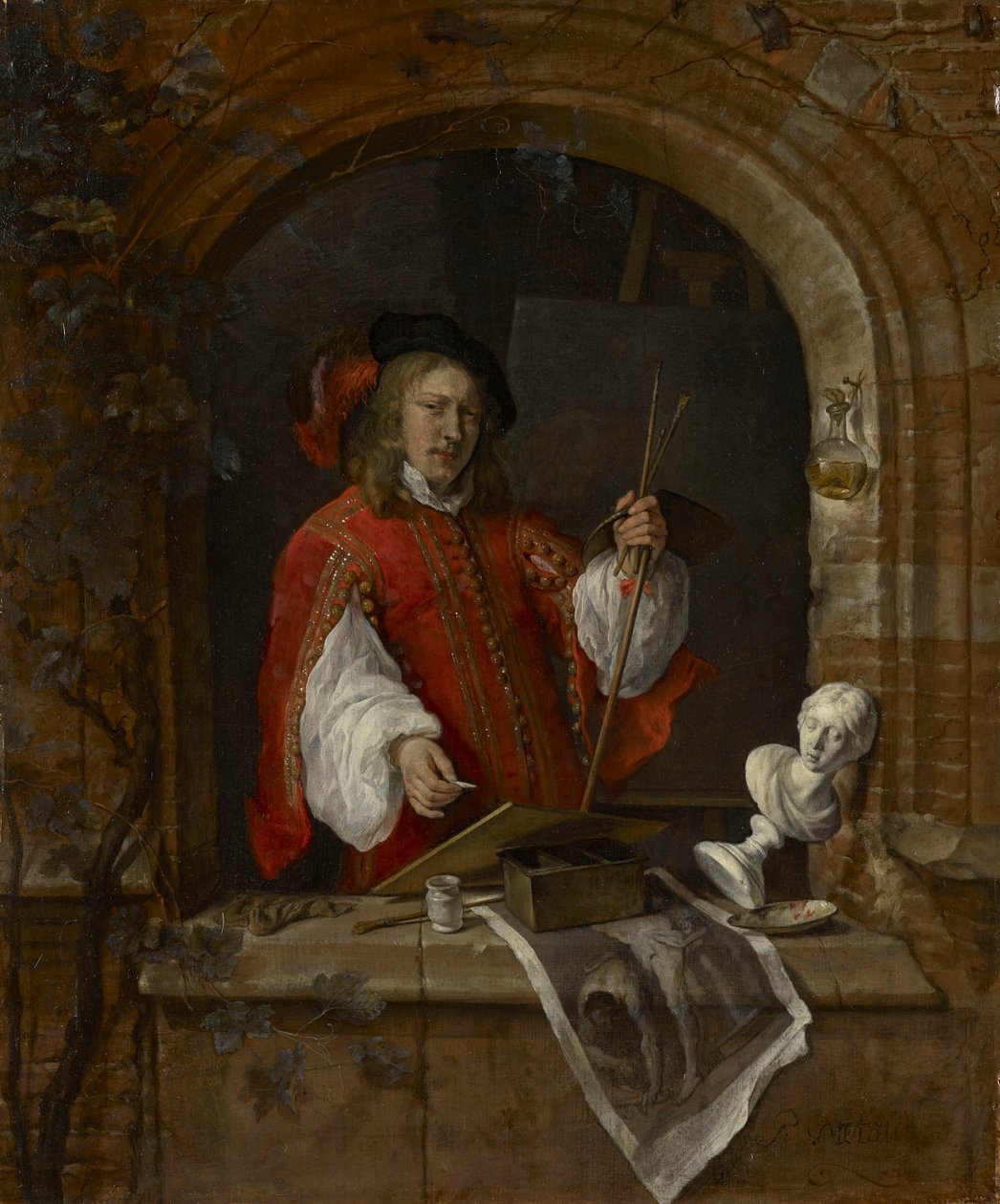 Ett självporträtt av Gabriel Metsu