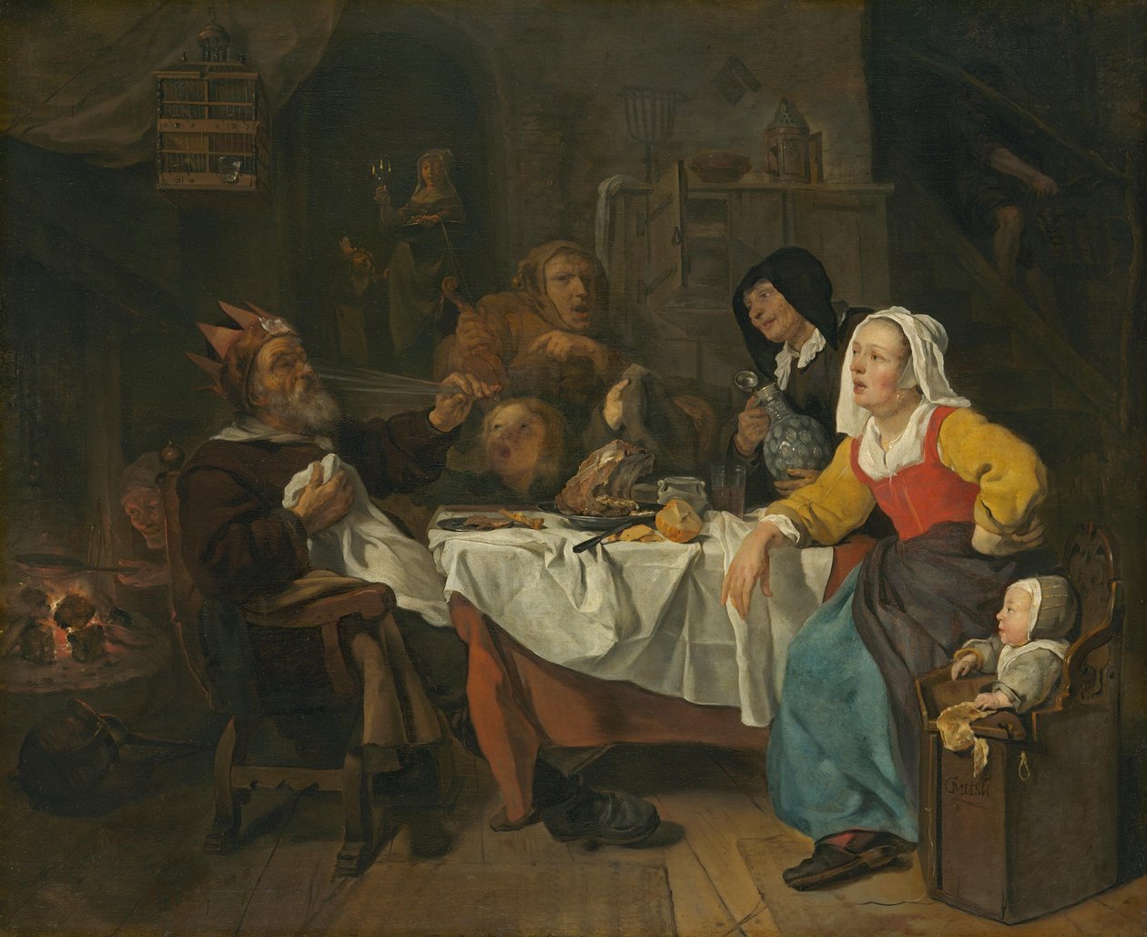 Kungen dricker av Gabriel Metsu