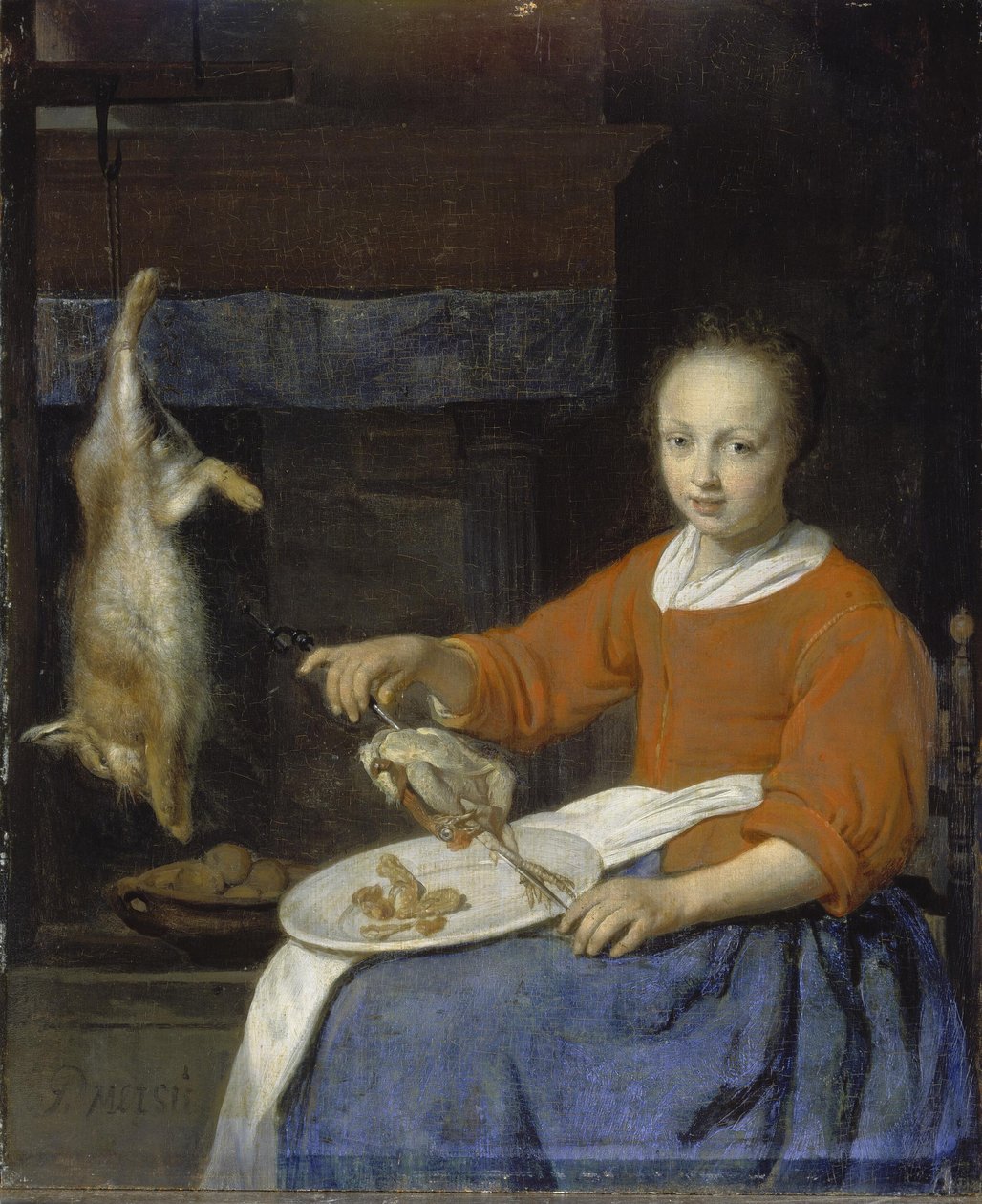 Tyska: Die Köchin Köksflickan av Gabriel Metsu