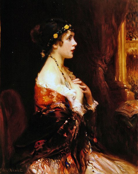 At the Opera (olja på duk) av Gabriel Nicolet