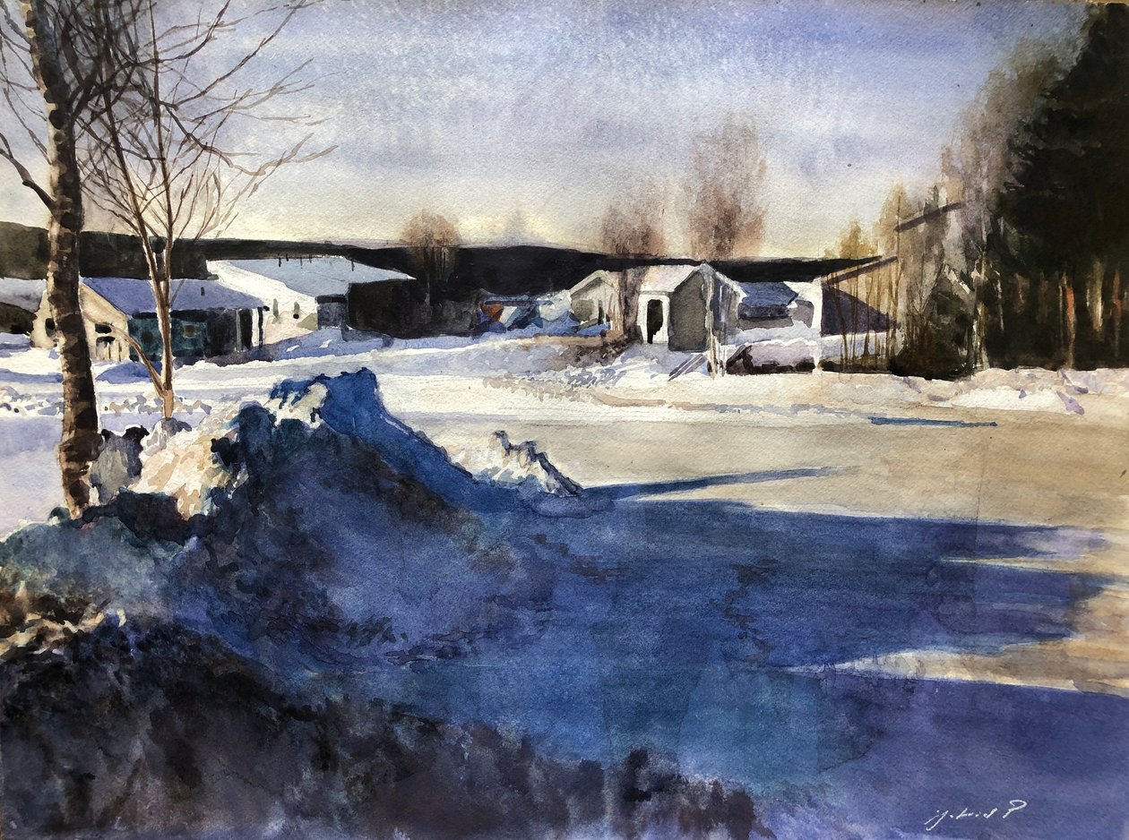 Finland, 2019 (akvarell på papper) av Gabriel Palma