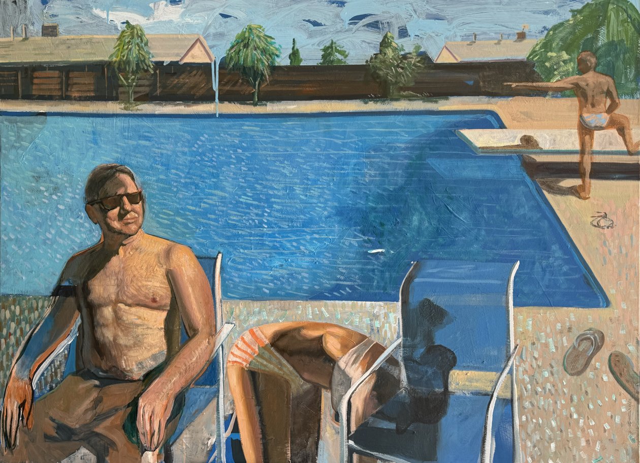 Summer Distractions, 2024 (olja på duk) av Gabriel Palma