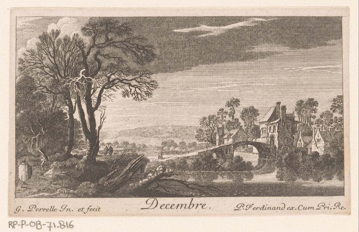 december December (titel på objekt) Tolv månader (serietitel) av Gabriel Perelle