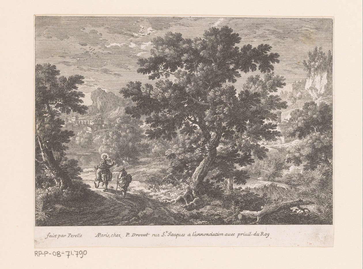 Flyg till Egypten Landskap med bibliska scener (serietitel) av Gabriel Perelle