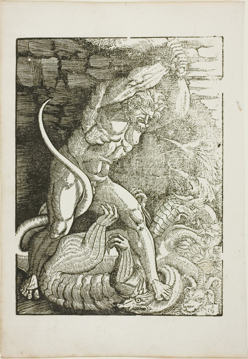 Hercules Killing the Lernean Hydra, från scener ur Herkules liv av Gabriel Salmon