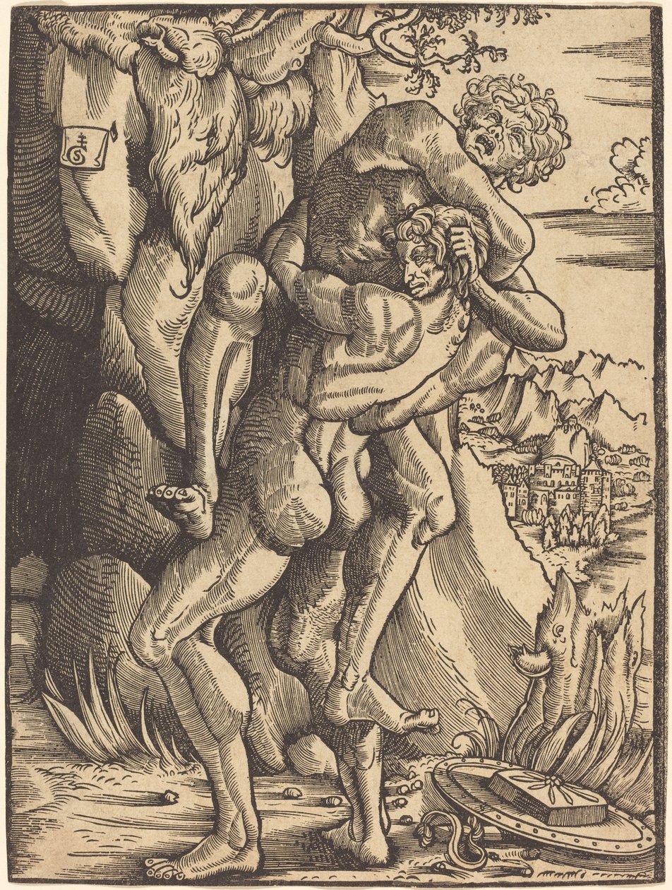 Hercules och Antaeus av Gabriel Salmon