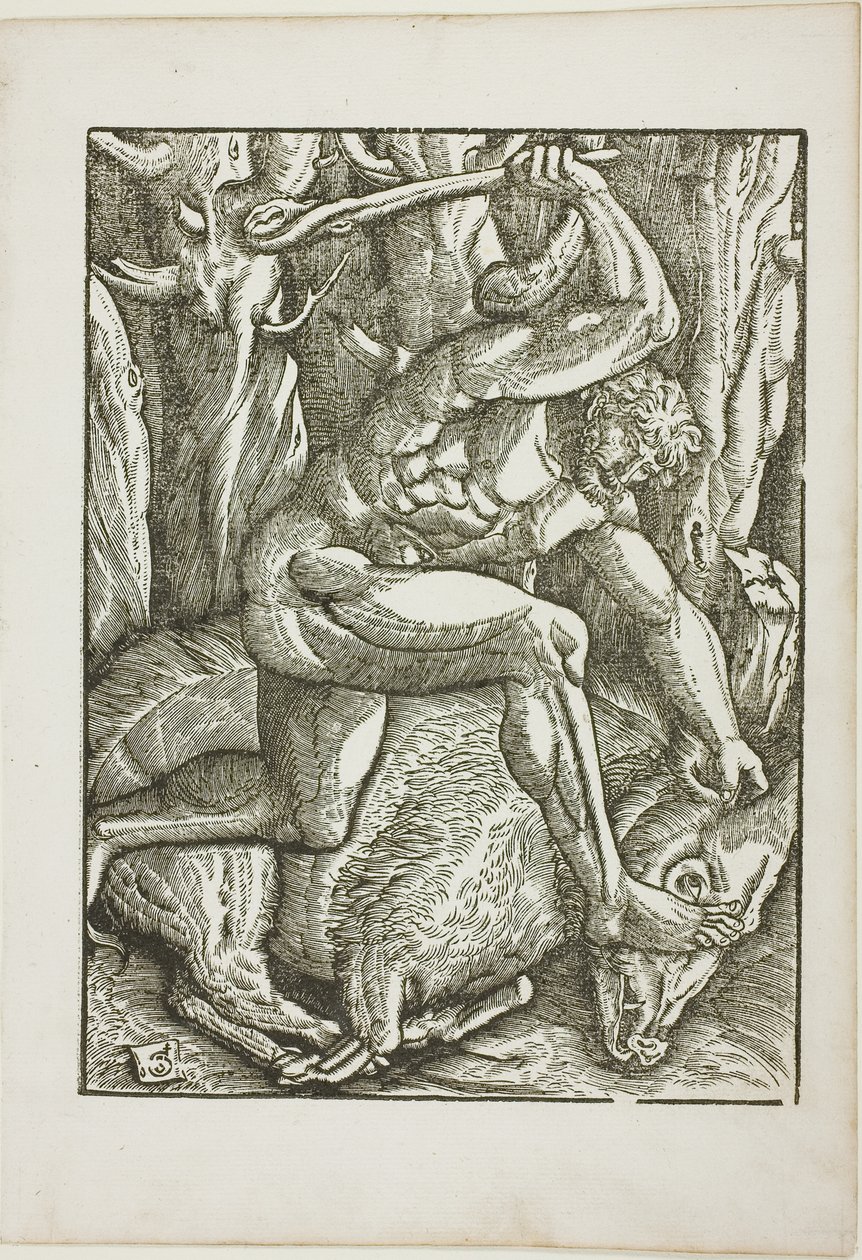 The Labours of Hercules: Hercules subduing the Erymanthian Boar av Gabriel Salmon