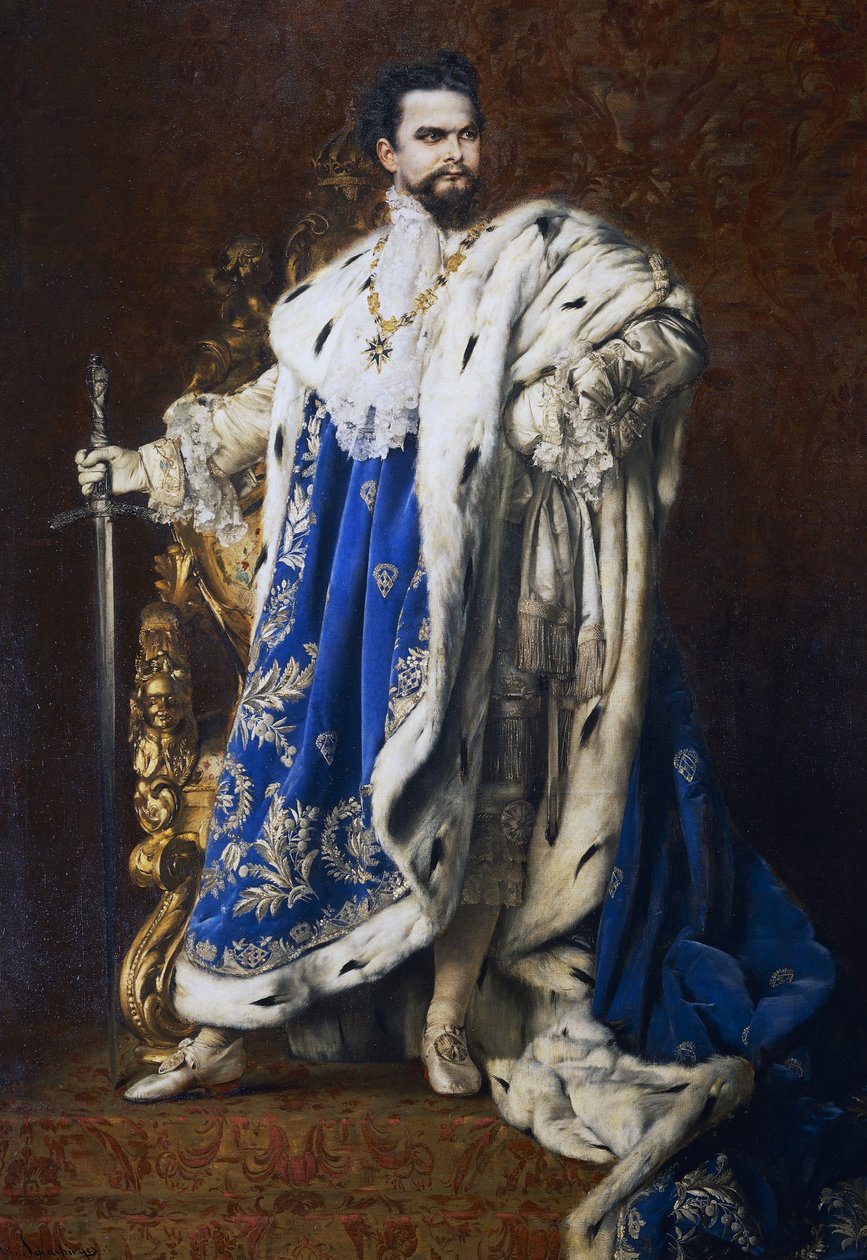 Kung Ludwig II av Bayern (1845-1886) av Gabriel Schachinger