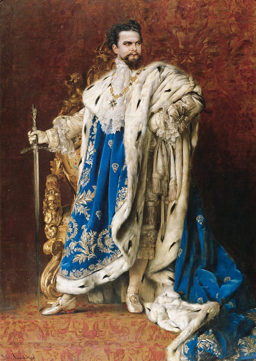 Ludwig II som stormästare av Orden av Riddare av St George, 1887 av Gabriel Schachinger